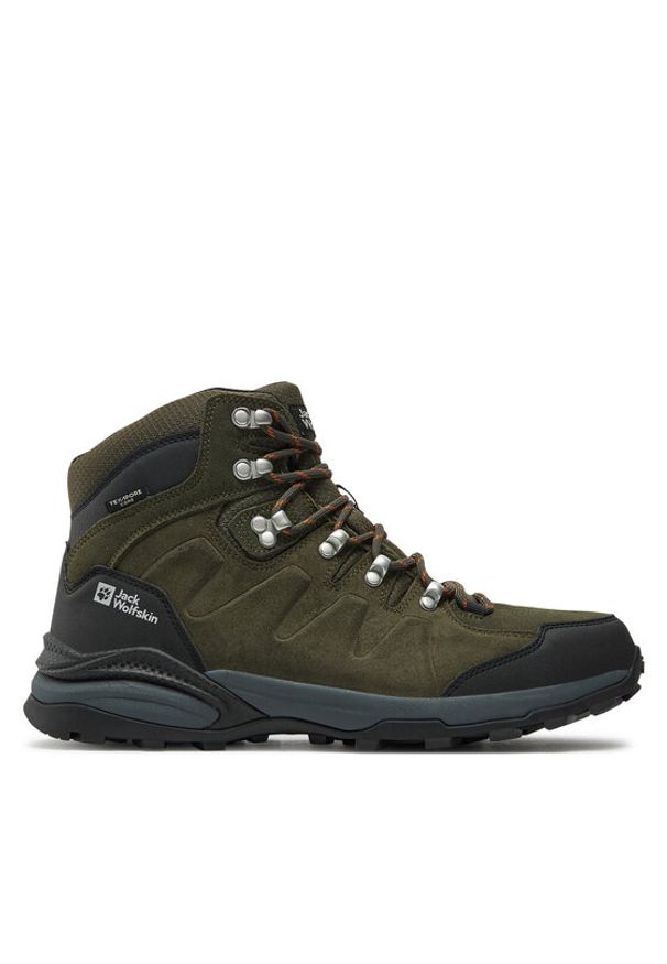 Jack Wolfskin Trekkingi Refugio Texapore Mid M 4049841 Khaki. Kolor: brązowy. Materiał: skóra. Sport: turystyka piesza