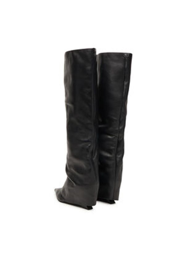 Naked Wolfe Kozaki Stated Czarny. Kolor: czarny. Materiał: skóra