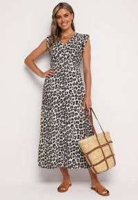 Born2be - Brązowa Bawełniana Sukienka Boho Wiązana z Tyłu Brynivia. Okazja: na spacer, na co dzień. Kolor: brązowy. Materiał: bawełna. Długość rękawa: krótki rękaw. Typ sukienki: proste. Styl: boho #5