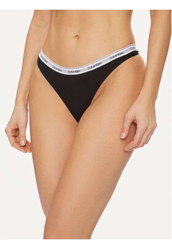 Calvin Klein Underwear Komplet stringów 000QD5209E Kolorowy. Materiał: bawełna. Wzór: kolorowy