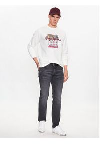 Pepe Jeans Bluza Melbourne Sweat PM582483 Biały Regular Fit. Kolor: biały. Materiał: bawełna #4