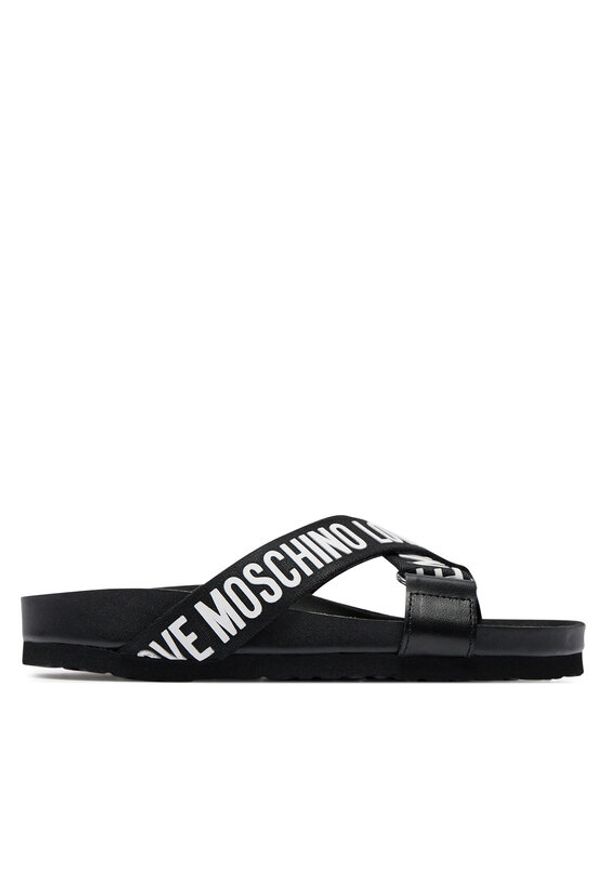 Love Moschino - LOVE MOSCHINO Klapki JA28263G0IIX100A Czarny. Kolor: czarny