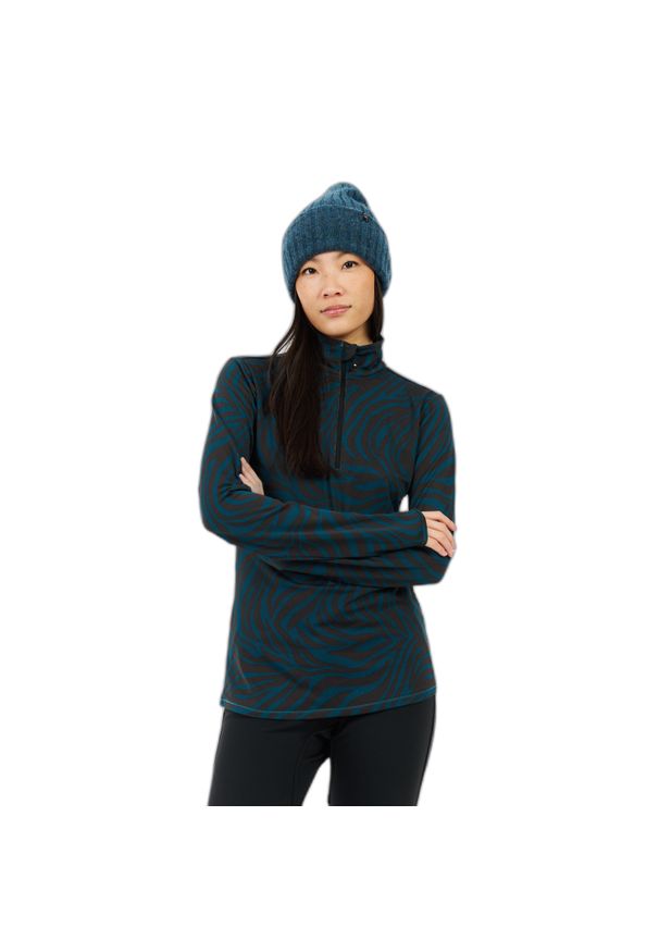 Damski polar 1/4 zip Protest Esher. Kolor: niebieski. Materiał: polar