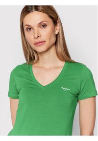 Pepe Jeans T-Shirt Violette PL505067 Zielony Slim Fit. Kolor: zielony. Materiał: bawełna #5