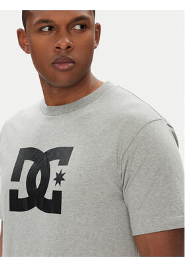 DC T-Shirt ADYZT05373 Szary Regular Fit. Kolor: szary. Materiał: bawełna