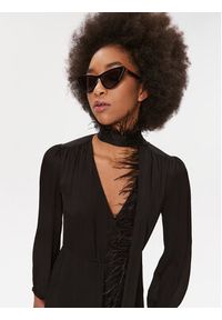 TwinSet - TWINSET Sukienka koktajlowa 232TP2350 Czarny Regular Fit. Kolor: czarny. Materiał: wiskoza. Styl: wizytowy #2