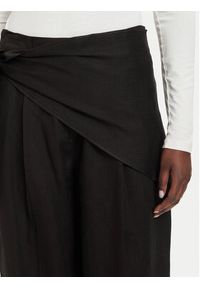 Marella Spodnie materiałowe Solista 2613131114 Czarny Relaxed Fit. Kolor: czarny. Materiał: len #4