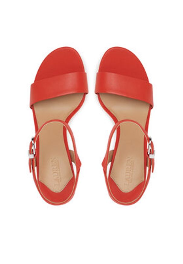 Lauren Ralph Lauren - LAUREN RALPH LAUREN Sandały 802940727012 Czerwony. Kolor: czerwony. Materiał: skóra