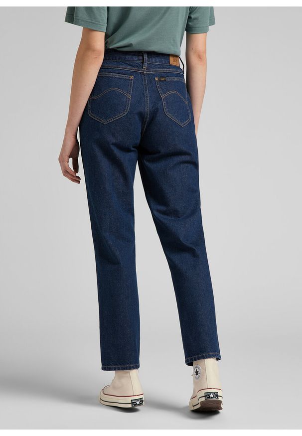 Lee - LEE CAROL PLEATED DAMSKIE SPODNIE JEANSOWE RINSE L31MOM36 112143815
