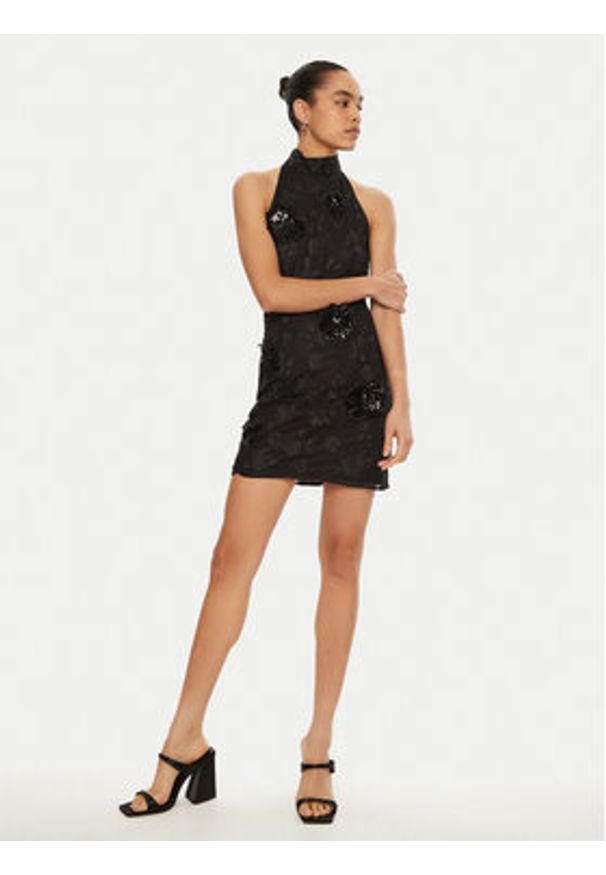 ROTATE Sukienka koktajlowa 113584 Czarny Regular Fit. Kolor: czarny. Materiał: syntetyk. Styl: wizytowy