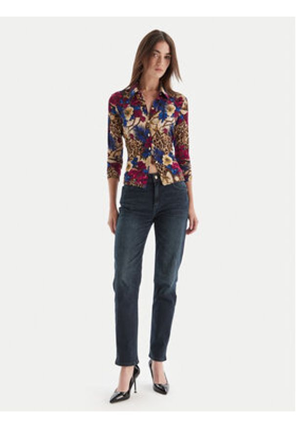 Just Cavalli Koszula 79PAL228 JS531 Kolorowy Slim Fit. Materiał: wiskoza. Wzór: kolorowy