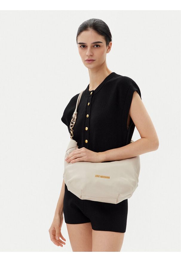 Love Moschino - LOVE MOSCHINO Torebka JC4053PP1MLF0110 Écru. Materiał: skórzane