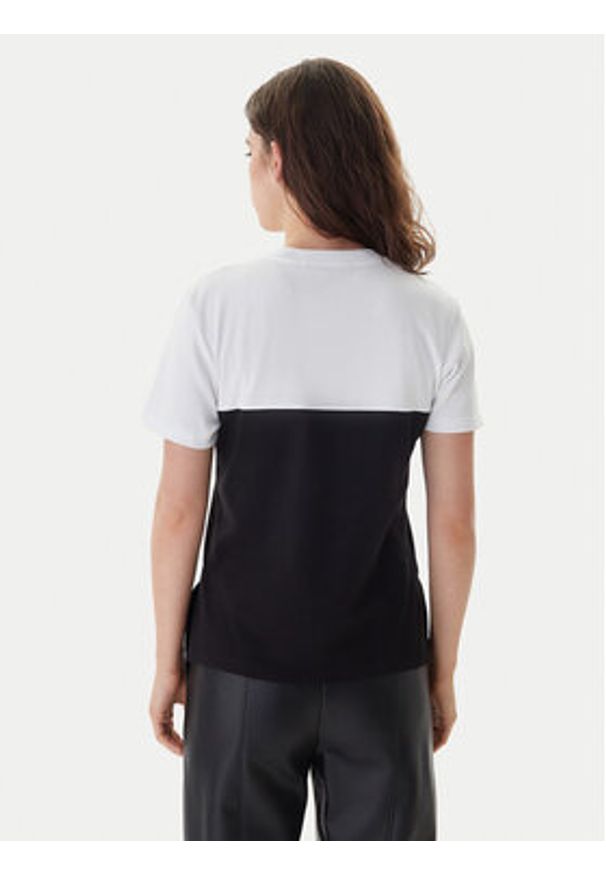 Karl Lagerfeld - KARL LAGERFELD T-Shirt B1W17008 Czarny Regular Fit. Typ kołnierza: dekolt w karo. Kolor: czarny. Materiał: bawełna
