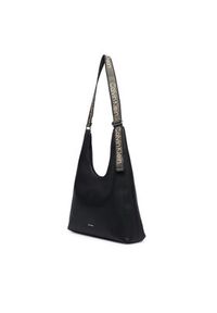 Calvin Klein Torebka Webbing Adj Strap Large Shoulder LV04F3643G Czarny. Kolor: czarny. Materiał: skórzane #5