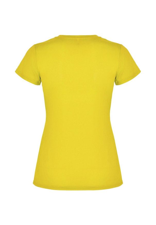 ROLY - Damska Koszulka Sportowa Montecarlo Z Krótkim Rękawem. Kolor: żółty. Długość rękawa: krótki rękaw. Długość: krótkie. Sport: turystyka piesza