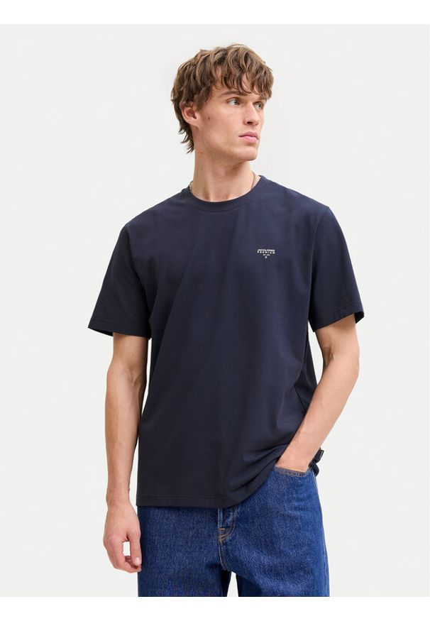 Jack & Jones T-Shirt Tyler 12292383 Granatowy Regular Fit. Kolor: niebieski. Materiał: bawełna