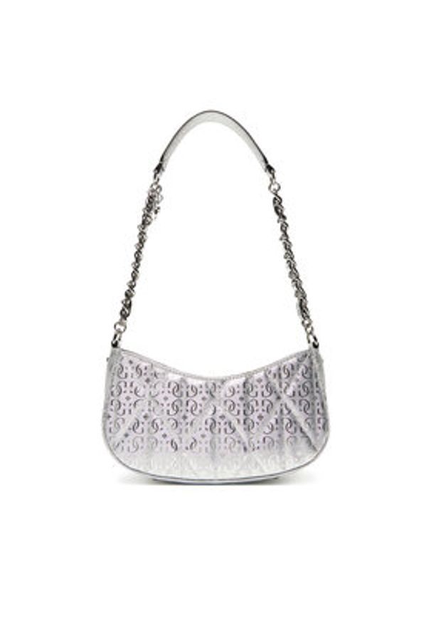 Guess Torebka Aldina HWGY96 63170 Srebrny. Kolor: srebrny. Materiał: skórzane