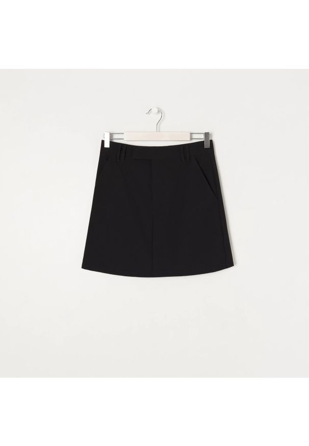 Sinsay - Spódnica mini - Czarny. Kolor: czarny