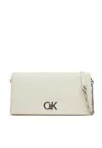 Calvin Klein Torebka Ck Mini Chain Bag_Tex K60K613180 Biały. Kolor: biały. Materiał: skórzane