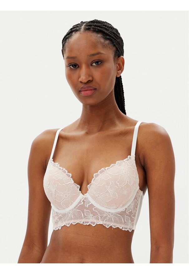 Hunkemöller Biustonosz z fiszbiną Lauren 300903 Écru. Materiał: syntetyk