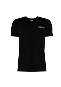 Iceberg T-Shirt "C-Neck" | F0256307 | Mężczyzna | Czarny. Okazja: na co dzień. Kolor: czarny. Materiał: bawełna. Styl: casual, klasyczny, elegancki
