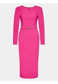 Nissa Sukienka koktajlowa RZ14405 Różowy Slim Fit. Kolor: różowy. Materiał: syntetyk. Styl: wizytowy #5