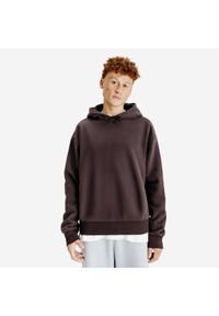 Decathlon - Bluza z kapturem męska Elementals. Typ kołnierza: kaptur. Kolor: brązowy. Materiał: poliester, elastan, tkanina, prążkowany, bawełna, materiał #1