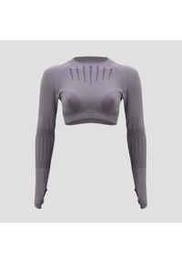 LEGEA - Crop top do treningu RUE z długimi rękawami. Kolor: różowy. Materiał: nylon, elastan. Długość rękawa: długi rękaw. Długość: długie #1