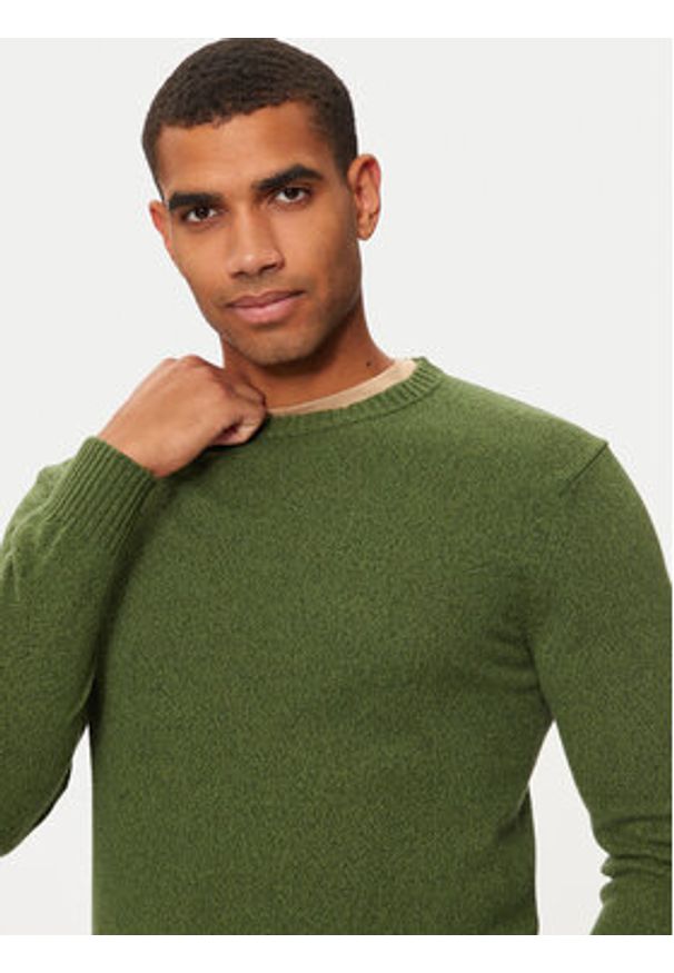 United Colors of Benetton - United Colors Of Benetton Sweter 1235U1N67 Zielony Regular Fit. Kolor: zielony. Materiał: syntetyk