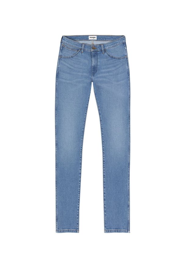 Wrangler - WRANGLER BRYSON MĘSKIE SPODNIE JEANSOWE HALT W14XHN310. Okazja: na co dzień. Stan: obniżony. Wzór: ze splotem. Styl: klasyczny, rockowy, casual, elegancki