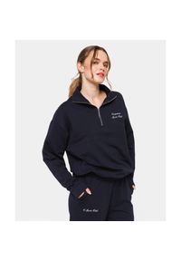 Bluza dresowa Carpatree Club Sport Royal Navy. Typ kołnierza: kołnierzyk stójkowy. Materiał: dresówka