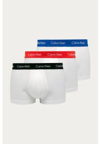 Calvin Klein Underwear - Bokserki (3-pack). Kolor: biały. Materiał: bawełna, dzianina, elastan. Wzór: nadruk #1