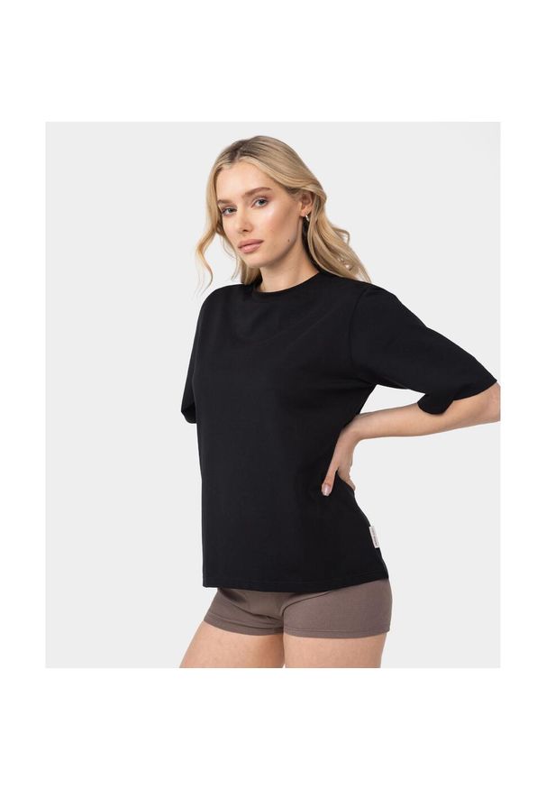 Koszulka Carpatree Cozy Leisure czarna. Kolor: czarny. Materiał: bawełna