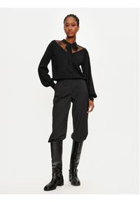 TwinSet - TWINSET Sweter 242TP3021 Czarny Relaxed Fit. Kolor: czarny. Materiał: wiskoza #3