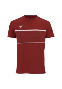TECNIFIBRE - Koszulka tenisowa męska z krótkim rękawem Tecnifibre Team Tech Tee cardinal. Kolor: czerwony, biały, wielokolorowy. Długość rękawa: krótki rękaw. Długość: krótkie. Sport: tenis
