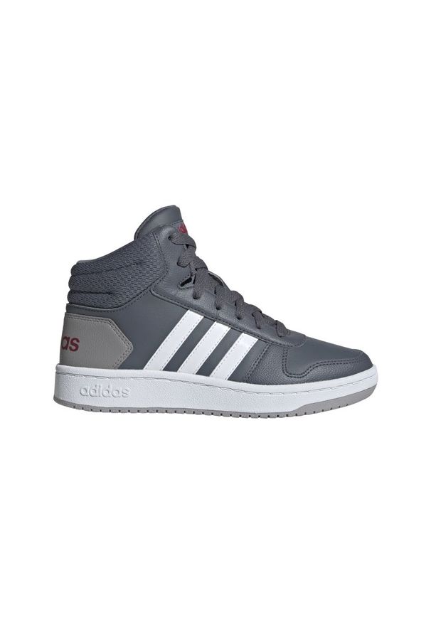 Adidas - Buty dziecięce ADIDAS HOOPS MID 2.0 EE6709. Okazja: na co dzień. Zapięcie: pasek. Materiał: skóra, guma, syntetyk. Wzór: paski