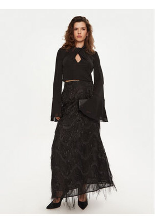 Bruuns Bazaar Spódnica maxi Ajwa BBW4196 Czarny Regular Fit. Kolor: czarny. Materiał: syntetyk