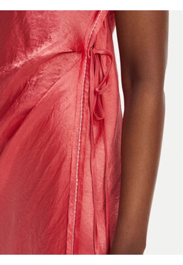Pinko - PINKO Sukienka koktajlowa Amico 105011 A2BU Koralowy Regular Fit. Kolor: pomarańczowy. Materiał: syntetyk. Styl: wizytowy
