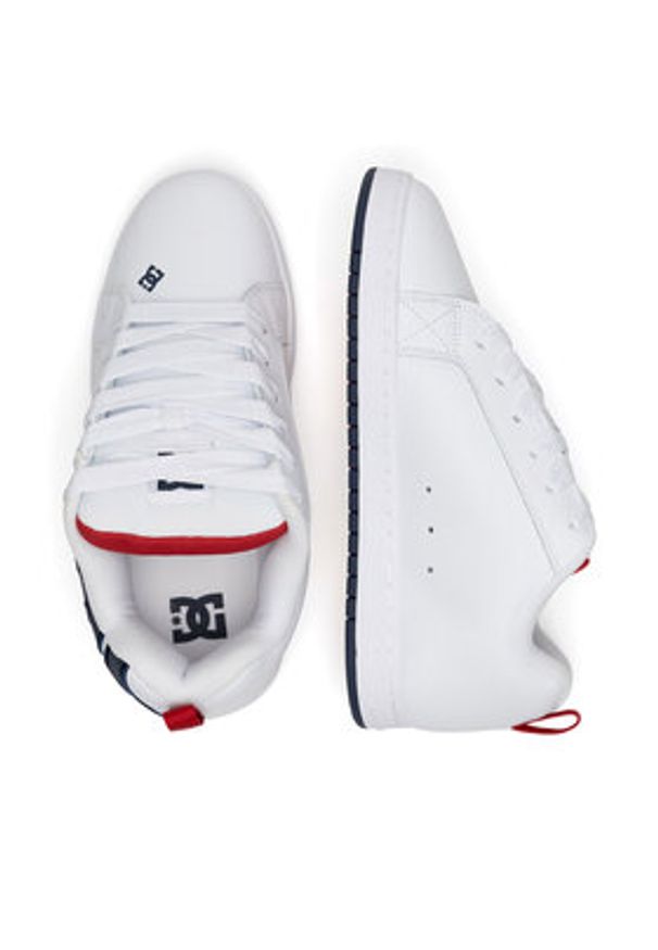 DC Shoes Sneakersy COURT GRAFFIK DC01661111 Biały. Kolor: biały. Materiał: skóra