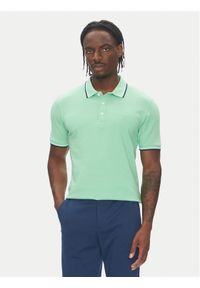Lindbergh Polo 30-404010 Zielony Relaxed Fit. Typ kołnierza: polo. Kolor: zielony. Materiał: bawełna