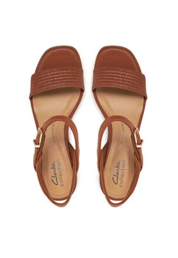 Clarks Sandały Jaylan Ray 26181661 Brązowy. Kolor: brązowy. Materiał: skóra