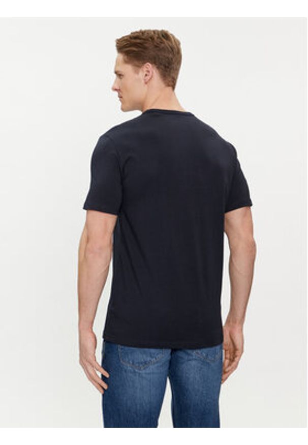 Guess T-Shirt M4GI26 J1314 Granatowy Slim Fit. Kolor: niebieski. Materiał: bawełna