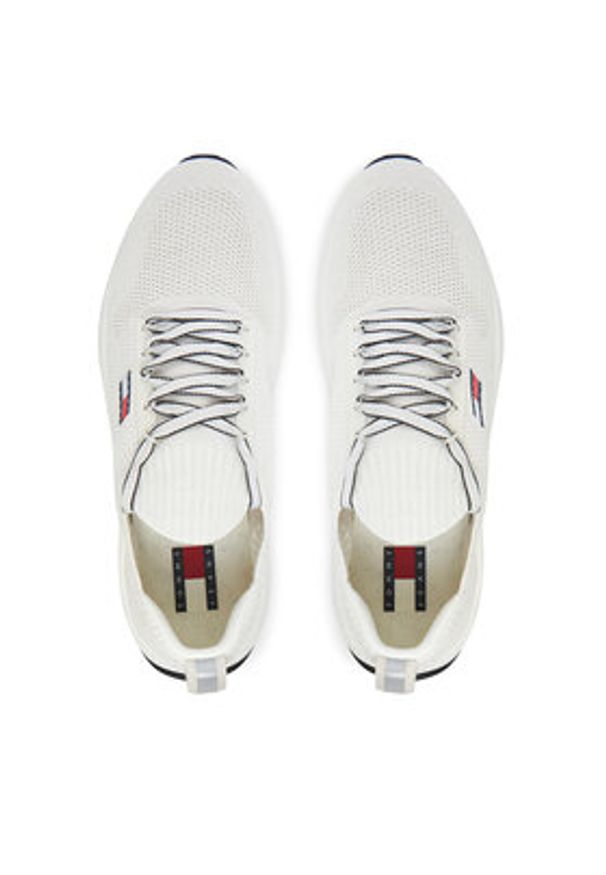 Tommy Jeans Sneakersy Tjm Runner Knitted EM0EM01580 Écru. Materiał: materiał