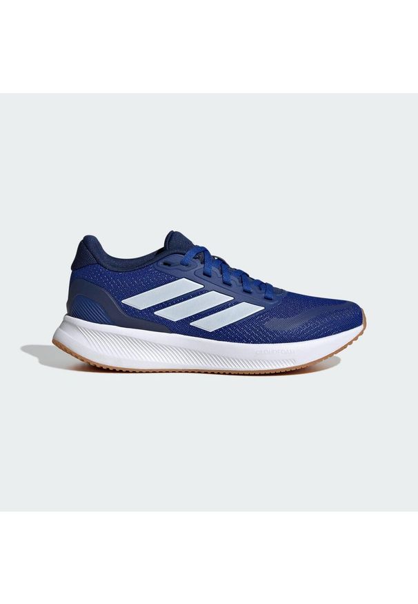 Adidas - Buty Runfalcon 5 Kids. Kolor: niebieski, wielokolorowy, biały. Materiał: materiał. Sport: bieganie