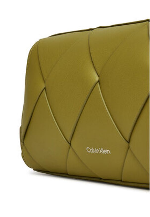 Calvin Klein Torebka Ck Woven Camera Bag K60K613002 Zielony. Kolor: zielony. Materiał: skórzane