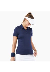 KUIKMA - Koszulka polo tenisowa damska Artengo Dry Essential 100. Typ kołnierza: polo. Kolor: niebieski. Materiał: poliester, materiał. Sport: tenis #1