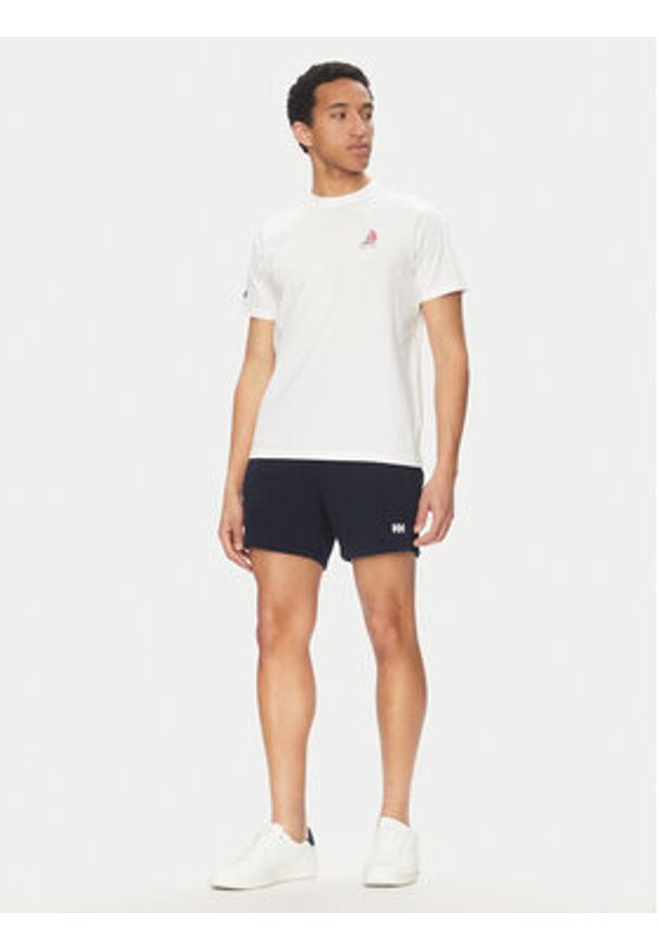 Helly Hansen T-Shirt Shoreline 54601 Biały Regular Fit. Kolor: biały. Materiał: bawełna