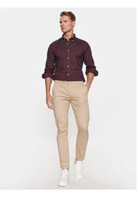 Lindbergh Koszula 30-203174 Czerwony Slim Fit. Kolor: czerwony. Materiał: bawełna