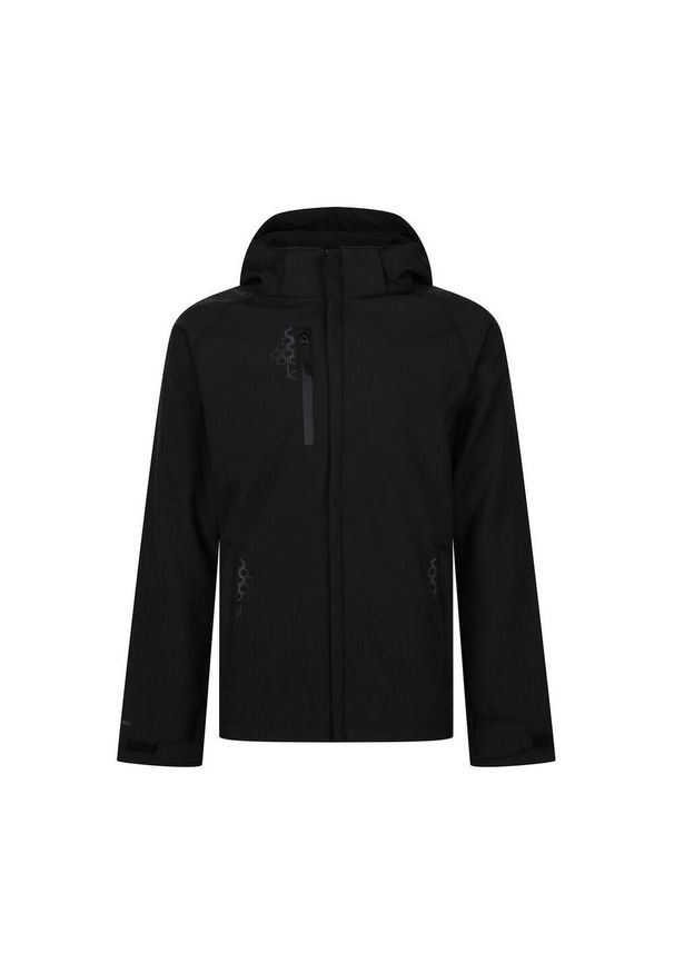 Regatta - Kurtka Softshellowa Męska Wyściełane Z Kapturem Repeller. Typ kołnierza: kaptur. Kolor: czarny. Sport: turystyka piesza