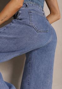 Renee - Jasnoniebieskie Jeansy High Waist z Szeroką Nogawką Nadell. Stan: podwyższony. Kolor: niebieski. Styl: elegancki #5